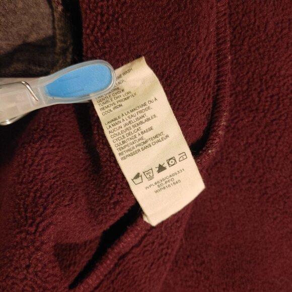 Woolrich XL Coat Women's Lochlyn Fleece Fitted Long Full Zip Jacket Wine - Picture 8 of 11